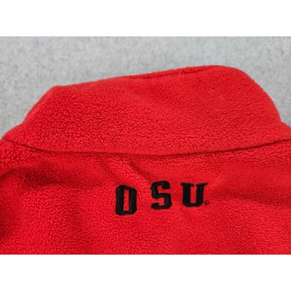 Ohio State Buckeyes Jacket Mens Large XL Red Fleece Full Zip‎ OSU Football Coat - Picture 13 of 14